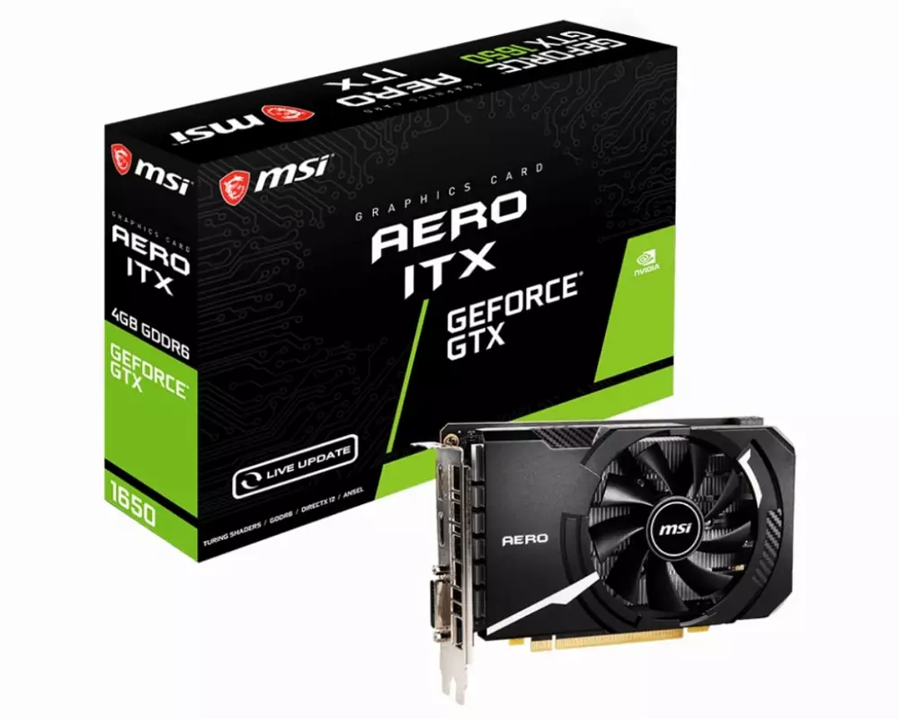 Видео карта MSI GeForce GTX 1650 D6 AERO ITX V1