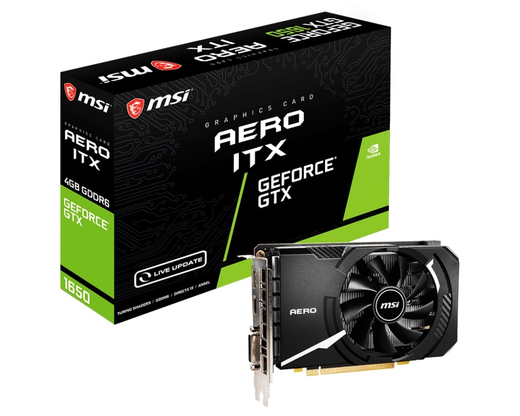 Видео карта MSI GeForce GTX 1650 D6 AERO ITX V1
