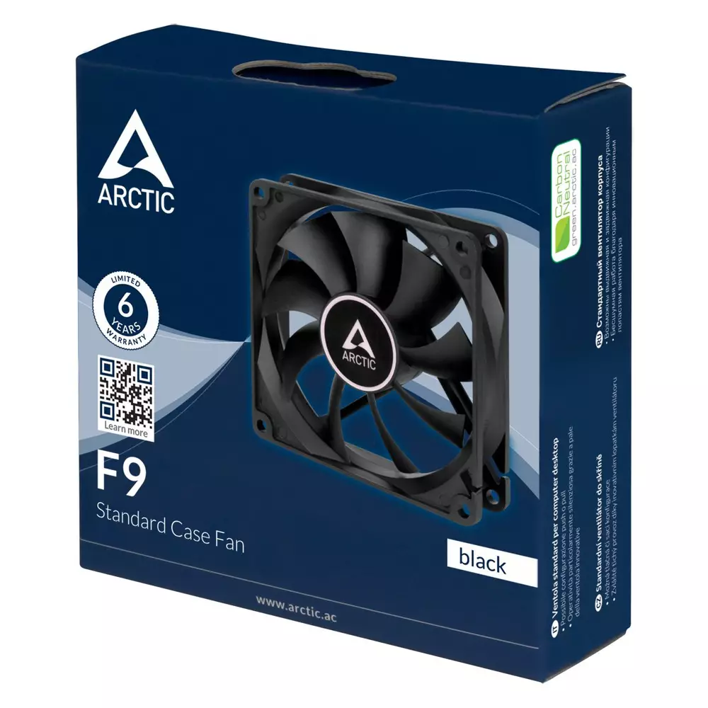 Вентилатор Arctic F9 Fan Black 92mm/1800rpm - ACFAN00212A
