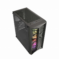 Кутия Estillo CMT211A RGB TG Mid-Tower Черна