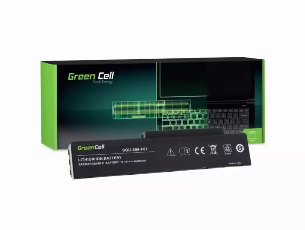 Батерия за лаптоп GREEN CELL 3UR18650-2-T0182 SQU-809-F01, за Fujitsu-Siemens Li3710 Li3910 Pi3560 Pi3660, 4400mAh