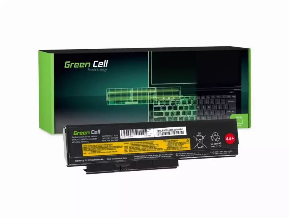 Μπαταρία για λάπτοπ GREEN CELL 42T4861, για IBM Lenovo ThinkPad X220 X230, 4400mAh