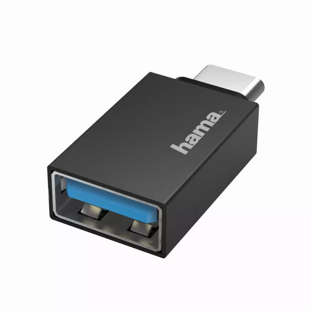 Αντάπτορας HAMA OTG USB-C αρσενικό-USB 3.2 Gen 1 A θηλυκό, 5Gbit/s Μαύρο