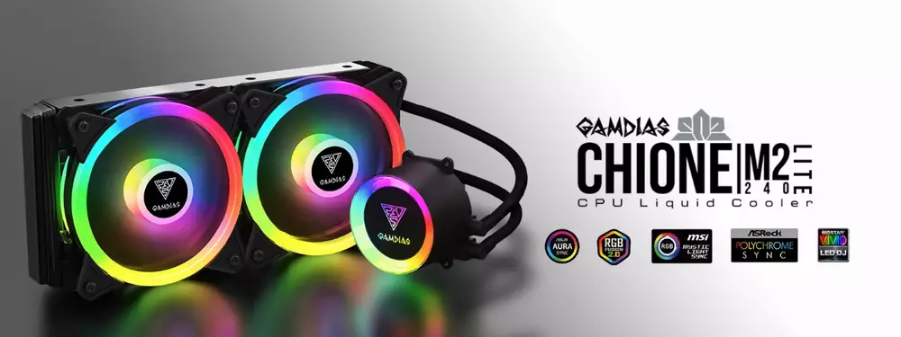 Охладител за процесор Gamdias CHIONE M2-240 LITE aRGB Water Cooling 240mm - GAMDIAS-CHIONE-M2-240 LITE