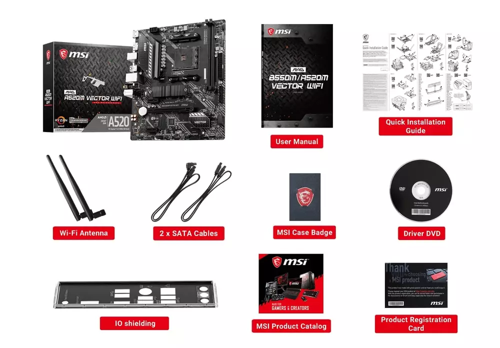 Дънна платка MSI MAG A520M VECTOR WIFI