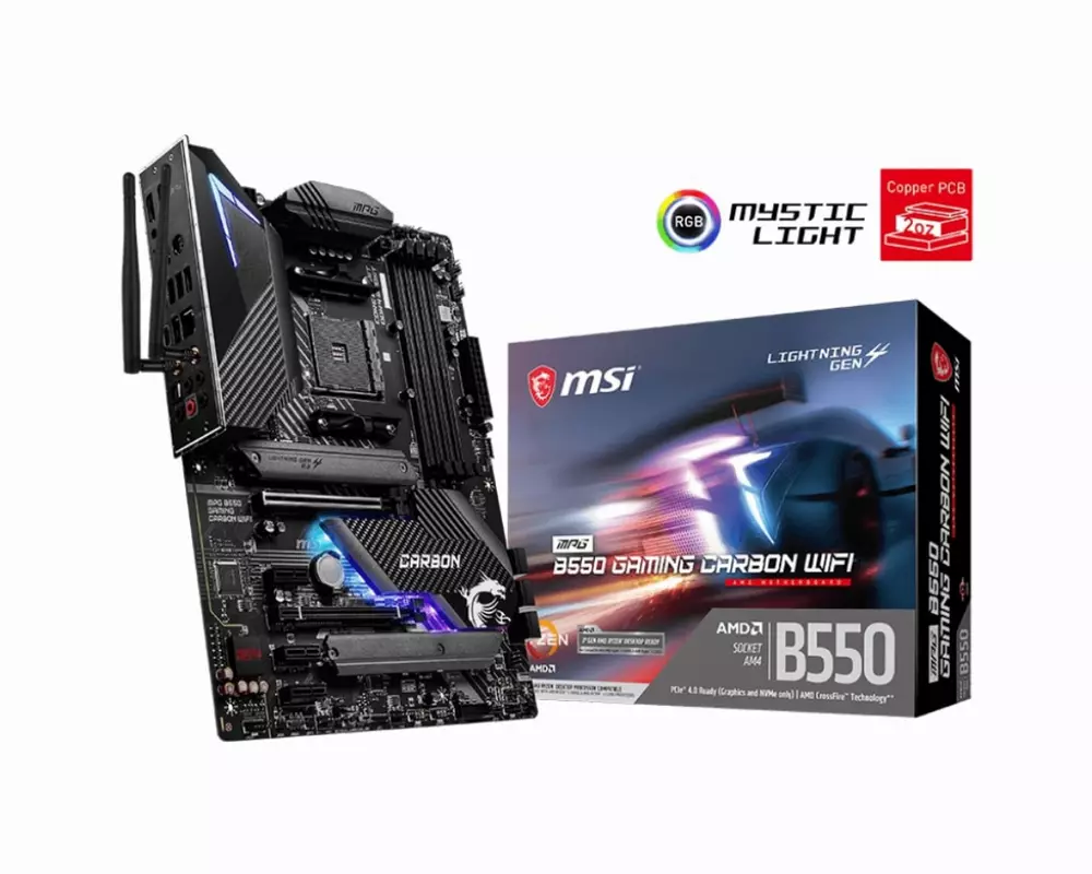 Дънна платка MSI MPG B550 GAMING CARBON WIFI