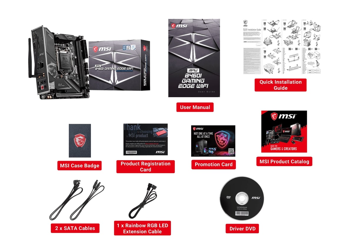 Дънна платка MSI MPG B460I GAMING EDGE WIFI - 911-7C86-002