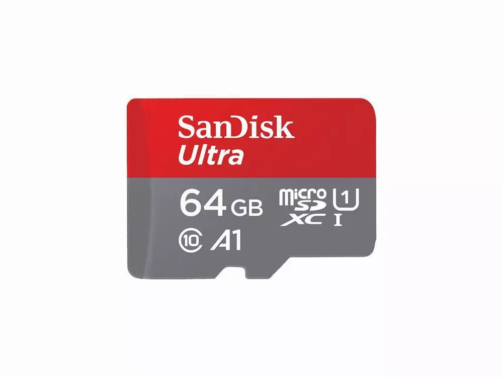 Карта памет SANDISK Ultra microSDHC, 64GB, A1, UHS-I, U1, Class 10, 120MB/s, Адаптер