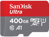 Карта памет SANDISK Ultra microSDHC, 400GB, A1, UHS-I, U1, Class 10, 120MB/s, Адаптер