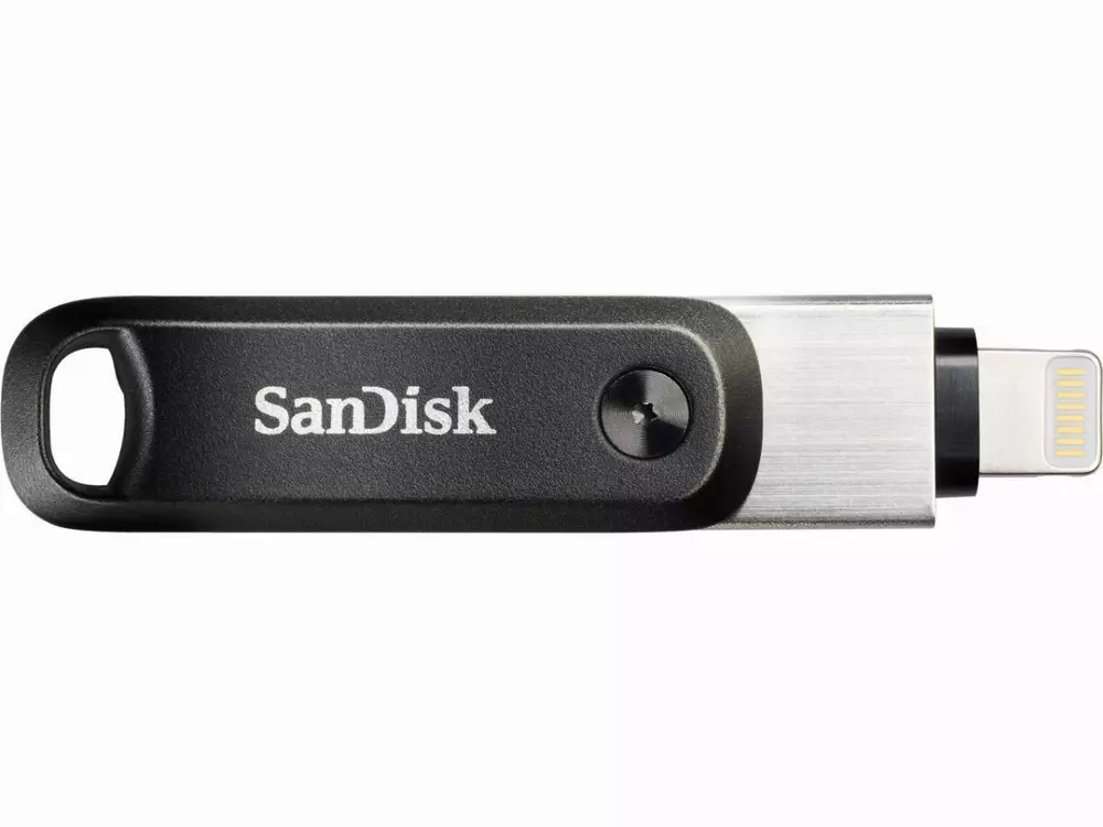 USB памет SanDisk iXpand Flash Drive Go, за iPhone и iPad, USB 3.1 Gen 1, 128GB, Сребрист