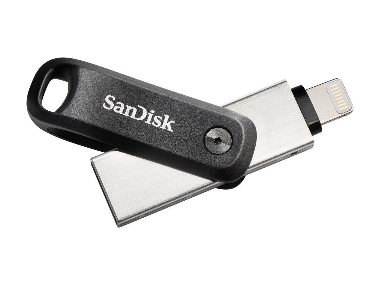 USB памет SanDisk iXpand Flash Drive Go, за iPhone и iPad, USB 3.1 Gen 1, 128GB, Сребрист