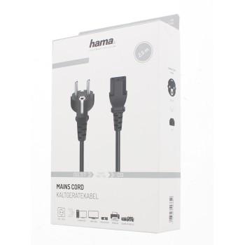 Универсален захранващ кабел HAMA  3-pin socket, 2.5 m, Черен