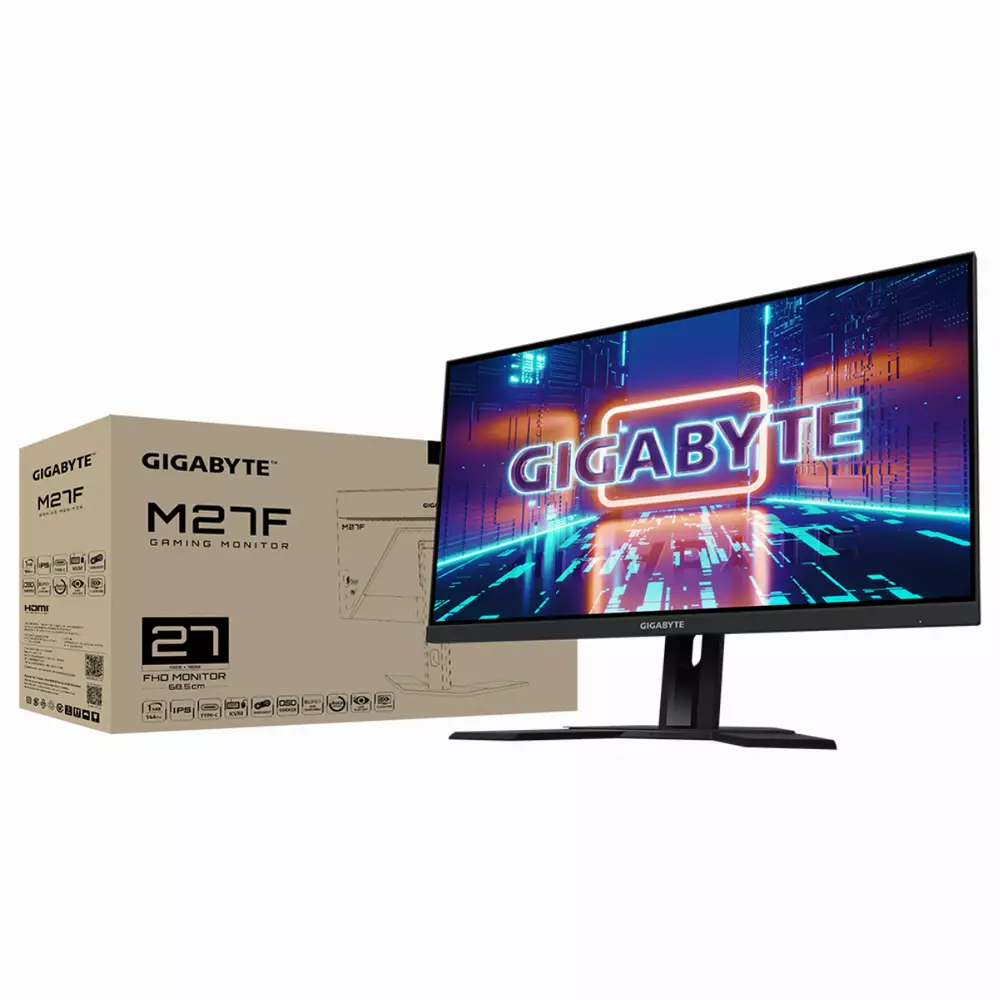 Monitor Gigabyte 27" M27F-EK, FHD 1920x1080, IPS, 144hz, 1ms