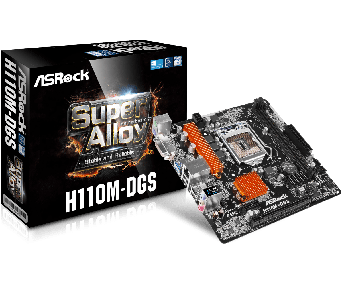 Дънна платка ASROCK H110M-DGS