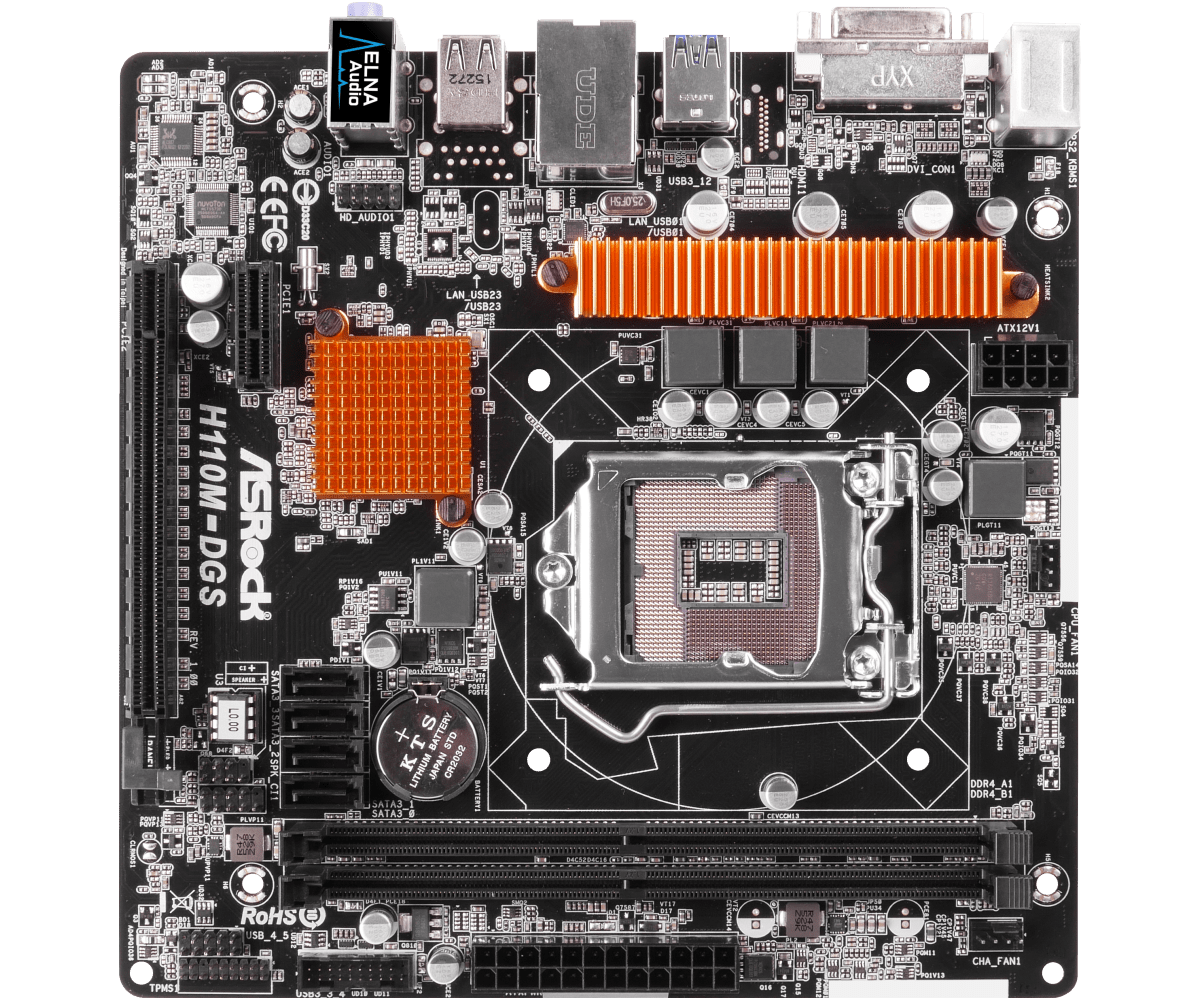 Дънна платка ASROCK H110M-DGS