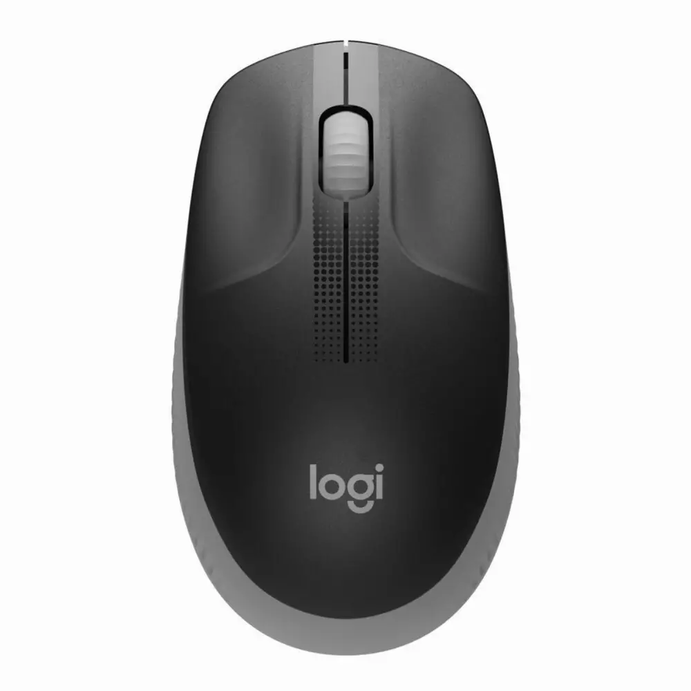 Безжична оптична мишка LOGITECH M190 Full-Size, USB, 1000 dpi, 3 бутона, Светло Сив