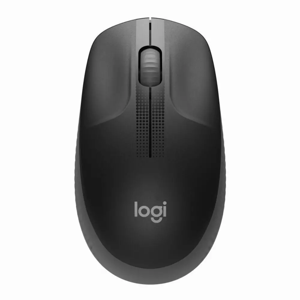 Безжична оптична мишка LOGITECH M190 Full-Size, USB, 1000 dpi, 3 бутона, Тъмно сив