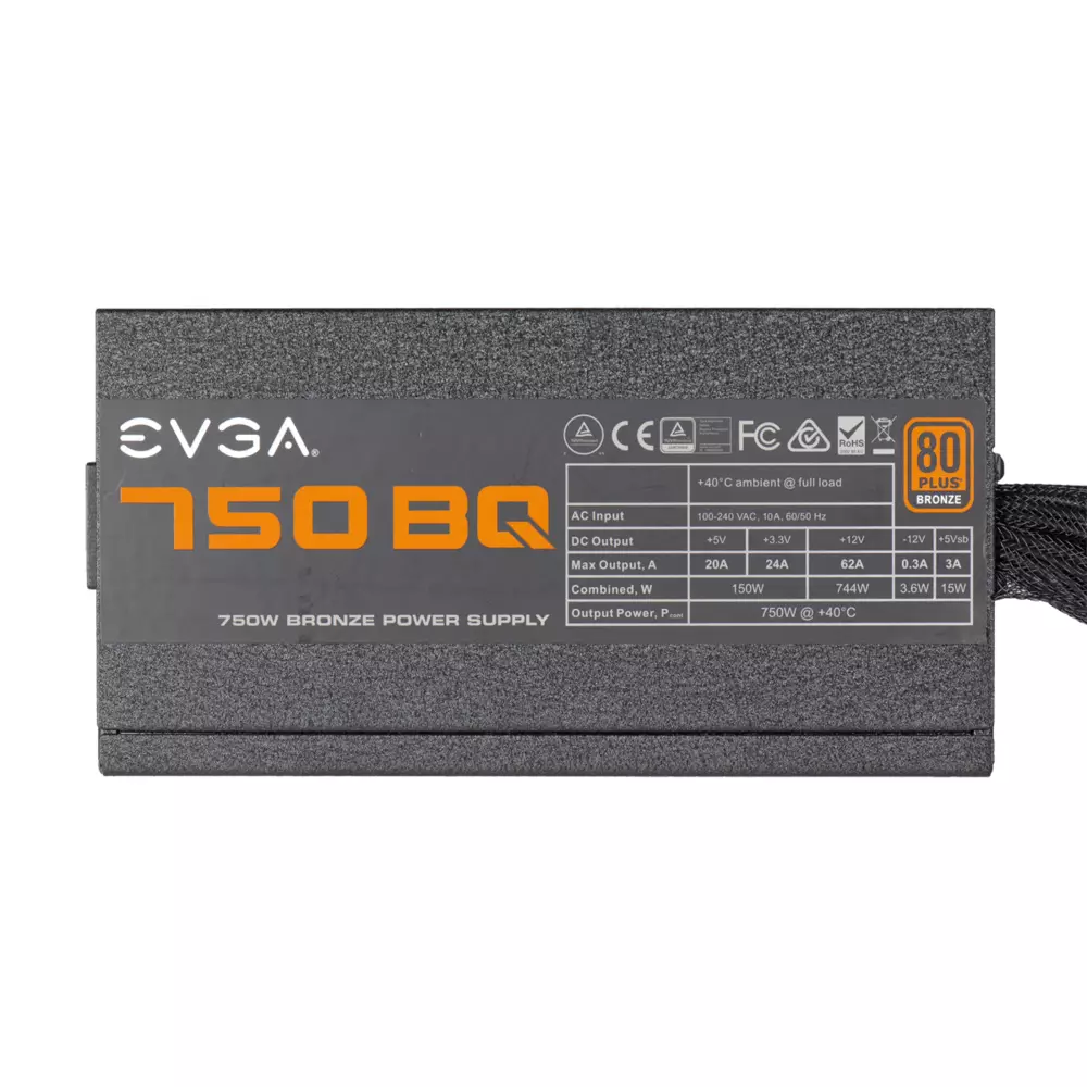 Захранване EVGA 750 BQ 750W 80+ BRONZE Semi Modular