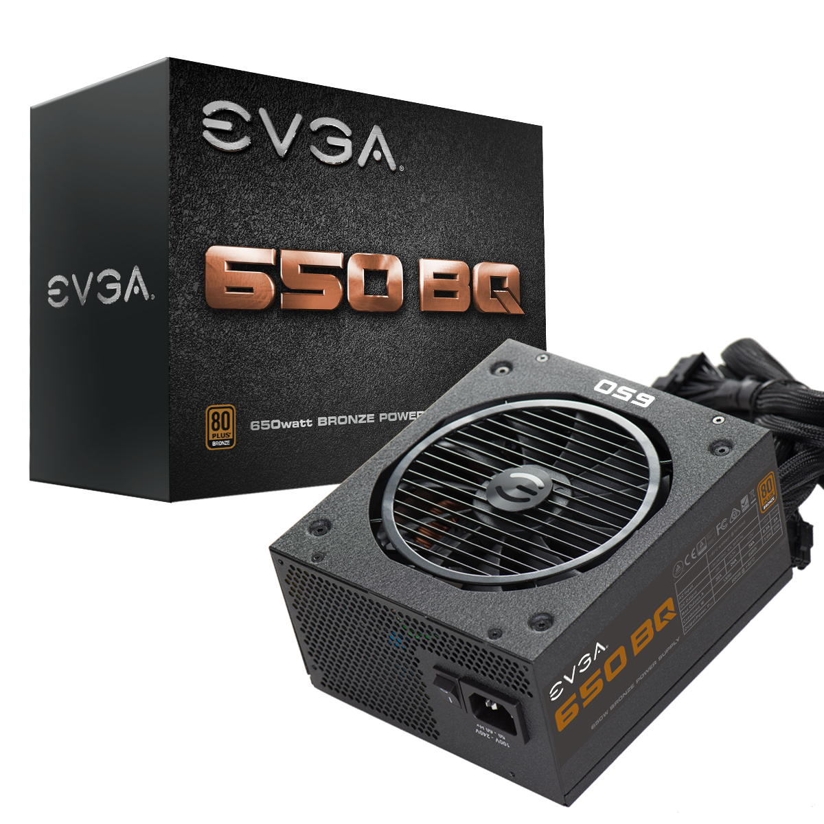 Захранване EVGA 650BQ 650W 80+ Bronze Semi Modular