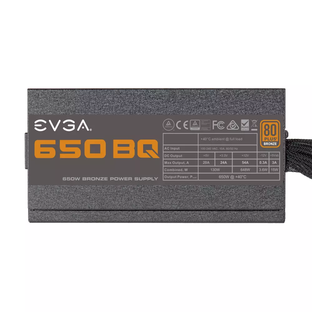 Захранване EVGA 650BQ 650W 80+ Bronze Semi Modular