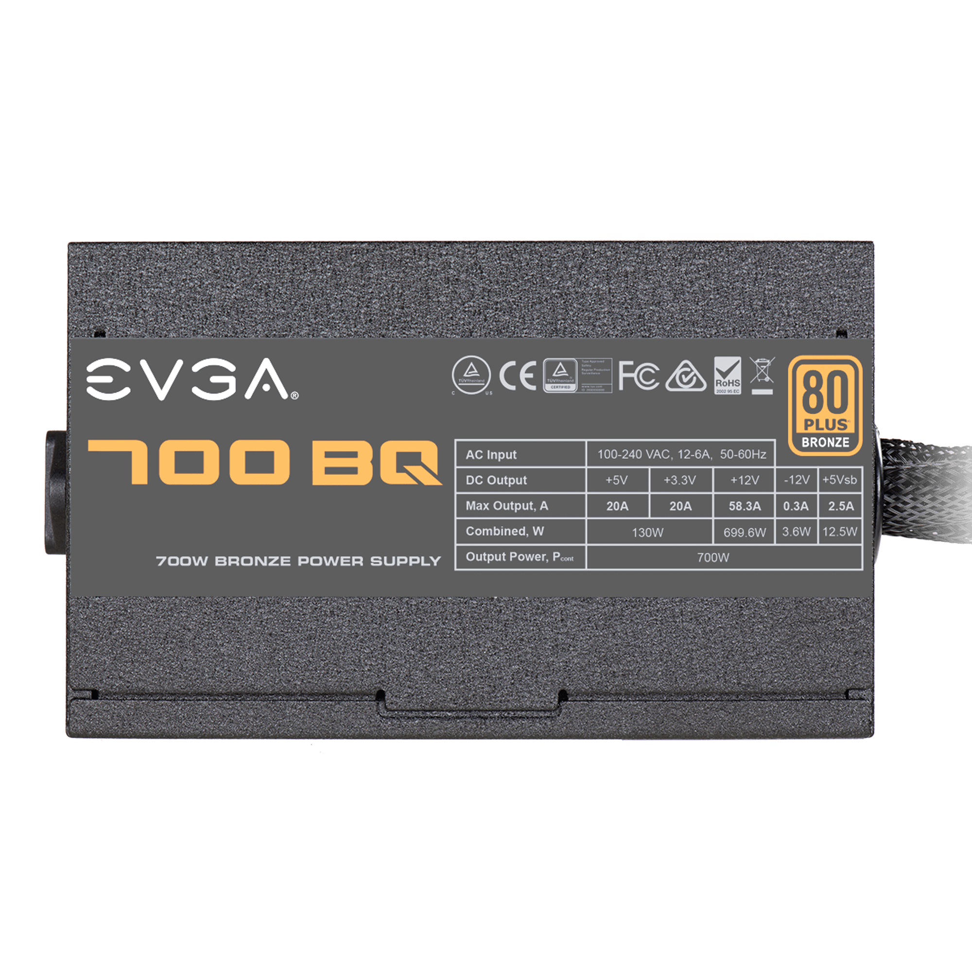 Захранване EVGA 700 BQ, 700W, 80+ Bronze