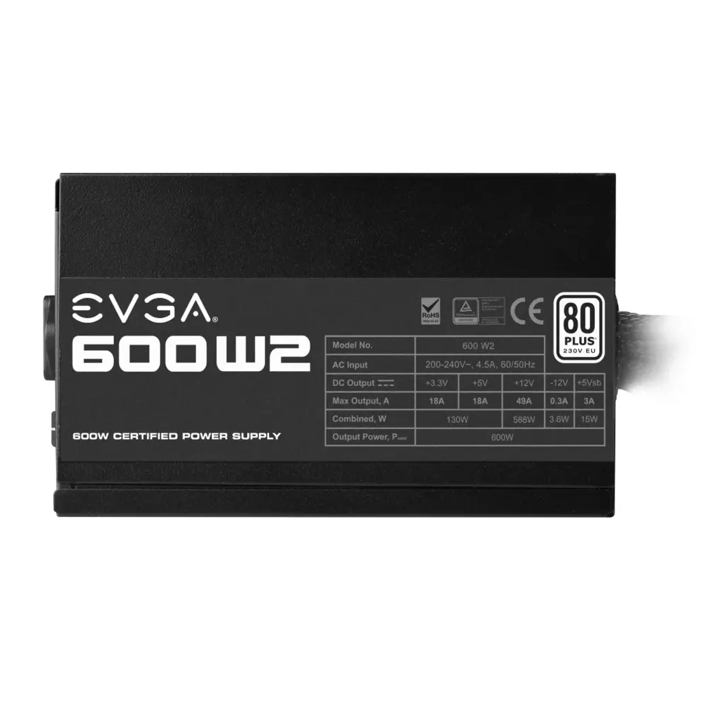 Захранване EVGA 600 W2, 600W 80+