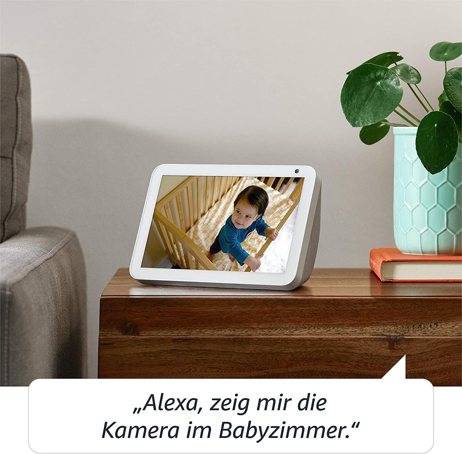 Смарт тонколона Amazon Echo Show 8, сензорен екран, гласов асистент, Бял