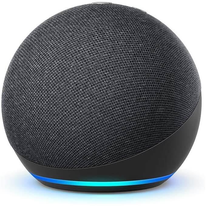 Преносима смарт тонколона Amazon Echo Dot 4 Charcoal, гласов асистент, Черен