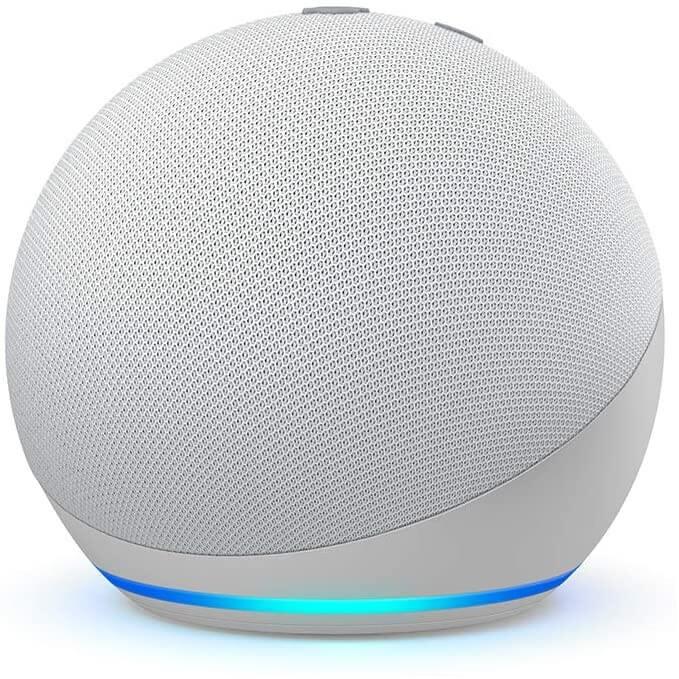 Преносима смарт тонколона Amazon Echo Dot 4 Charcoal, гласов асистент, Бял