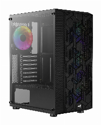 Кутия AeroCool Hive v2 FRGB, Mid Tower, Черен