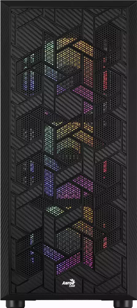 Кутия AeroCool Hive v2 FRGB, Mid Tower, Черен