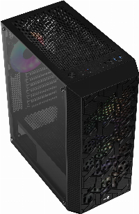 Кутия AeroCool Hive v2 FRGB, Mid Tower, Черен