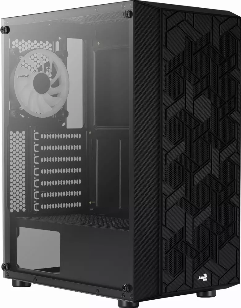 Кутия AeroCool Hive v2 FRGB, Mid Tower, Черен