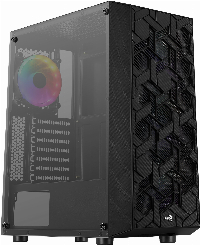Кутия AeroCool Hive v2 FRGB, Mid Tower, Черен