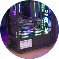 Кутия AeroCool Hive v2 FRGB, Mid Tower, Черен