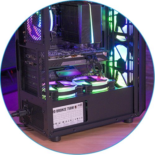Кутия AeroCool Hive v2 FRGB, Mid Tower, Черен