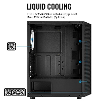 Кутия AeroCool Hive v2 FRGB, Mid Tower, Черен