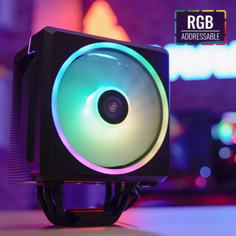 Охладител за процесор AeroCool Cylon 4F BLACK aRGB PWM 