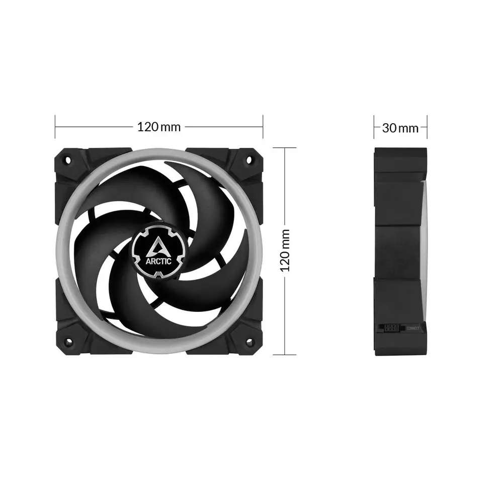 Вентилатори Arctic BioniX P120 A-RGB с контролер и дистанционно - ACFAN00156A