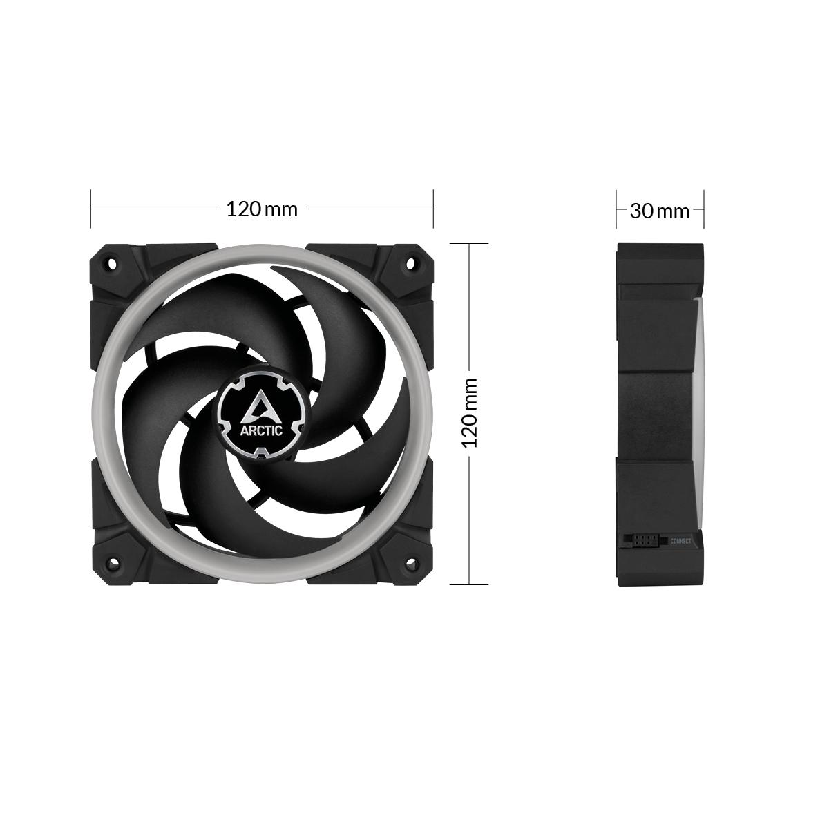 Вентилатори Arctic BioniX P120 A-RGB с контролер и дистанционно - ACFAN00156A