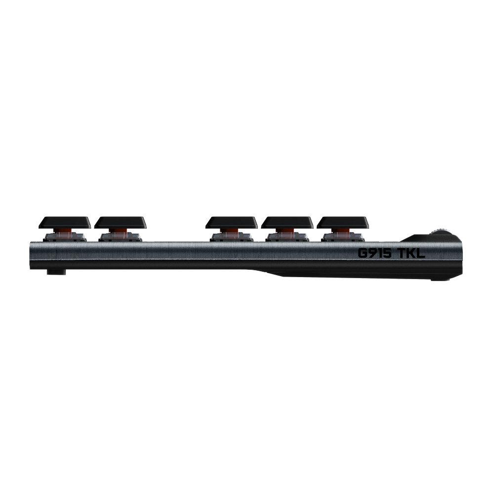 Ασύρματο gaming μηχανικό πληκτρολόγιο Logitech, G915 TKL Black Lightsync RGB, Tactile διακόπτες