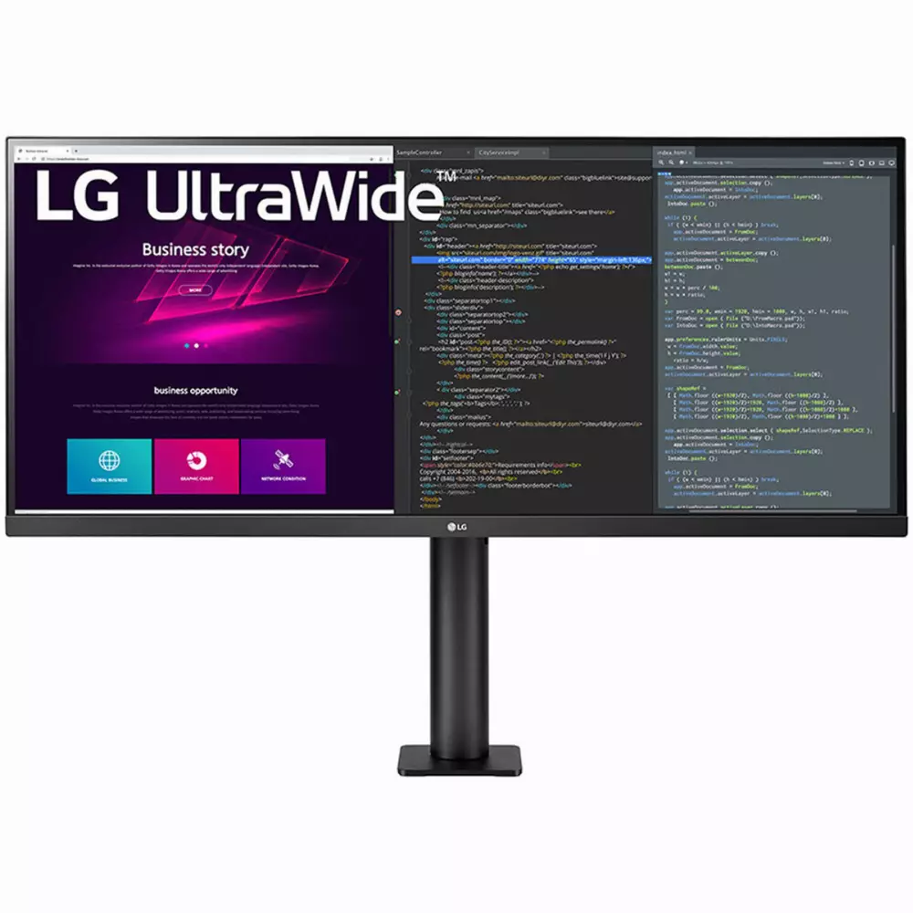Монитор LG 34" 34WN780-B, QHD 3440x1440, IPS sRGB 99%, HDR10, 5ms, 75Hz, Color Calibrated