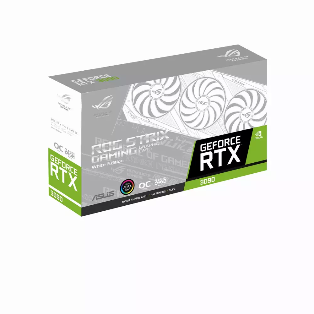 Видео карта ASUS ROG Strix GeForce RTX 3090 White Edition 24GB