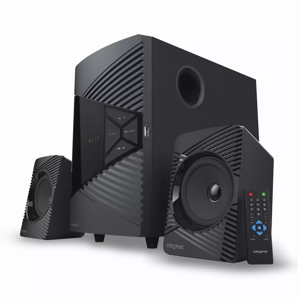 Озвучителна система Creative SBS E2500, 2.1, Bluetooth говорители, Черен