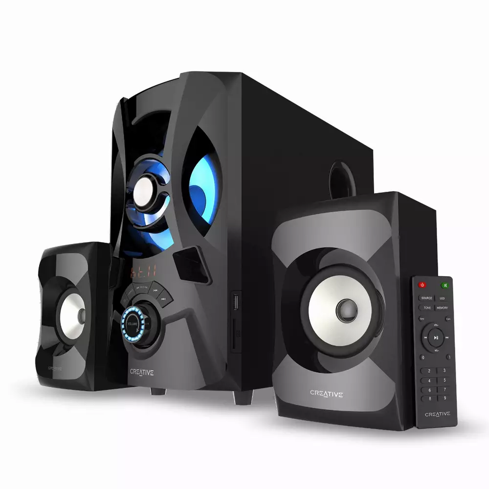 Озвучителна система Creative SBS E2900, 2.1, Bluetooth говорители, Черен