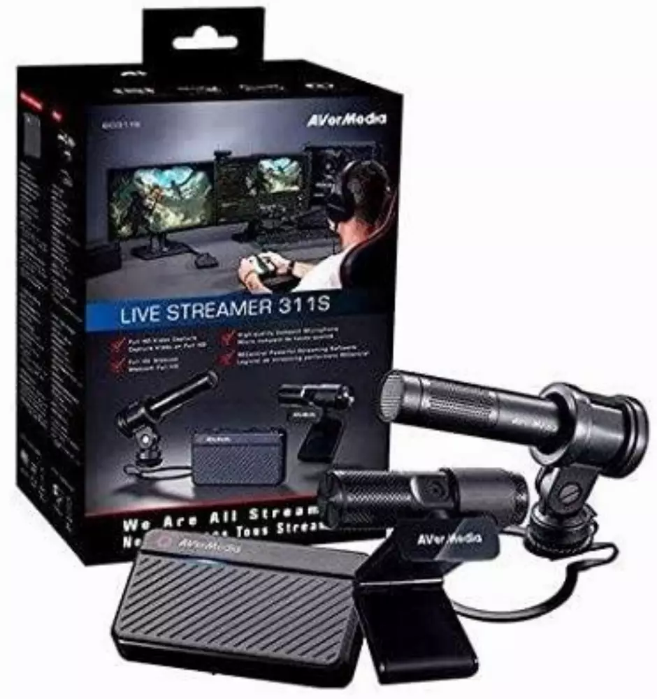 Комплект AVerMedia Live Streamer 311S - кепчър карта, уеб камера и микрофон