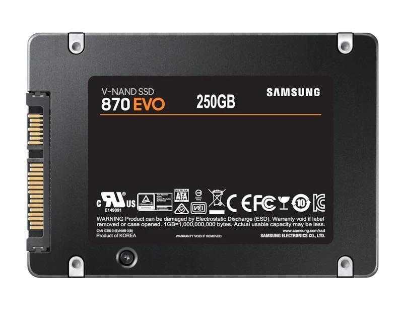 Δίσκος SSD SAMSUNG 870 EVO 250G SATA 2.5” SATA 6 Gb/s - MZ-77E250B/EU