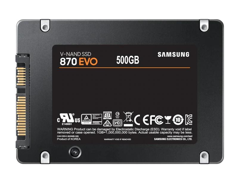 Δίσκος SSD SAMSUNG 870 EVO 500GB 2.5” SATA 6 Gb/s