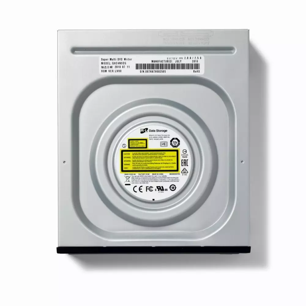 Записващо устройство LG GH24NSD5, DVD-RW, за вграждане в компютър, SATA, черен