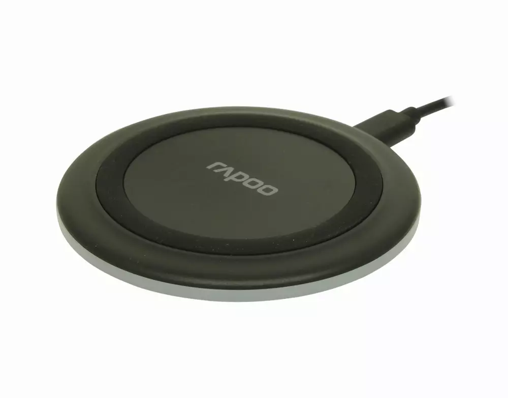 Безжично зарядно устройство RAPOO XC110, Qi, 5W/7.5W/10W, Черен